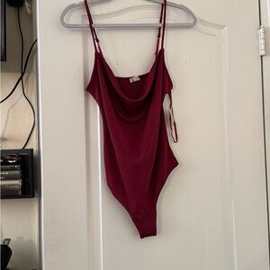Free People Burgundy Chemise